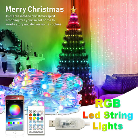 Christmas Light String with Remote Control - Intelligent Ambient Decor Lights