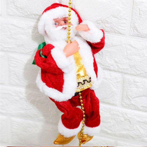 Climbing Santa Claus Doll - Electric Toy with Red Ladder