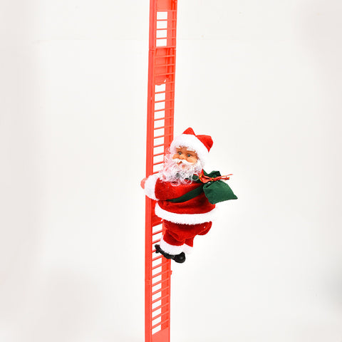 Climbing Santa Claus Doll - Electric Toy with Red Ladder