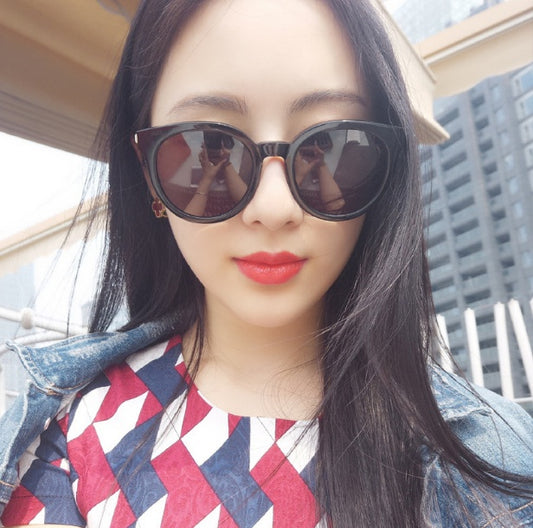 Cat Eye Pink Mirror Square Sunglasses for Women