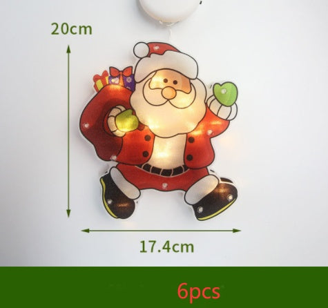 LED Suction Cup Window Hanging Lights - Christmas Decoration