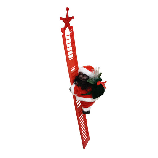 Climbing Santa Claus Doll - Electric Toy with Red Ladder