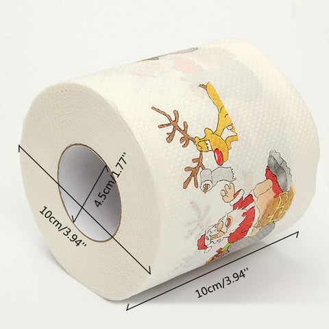 Christmas-Themed Toilet Paper - Festive Bathroom Decor