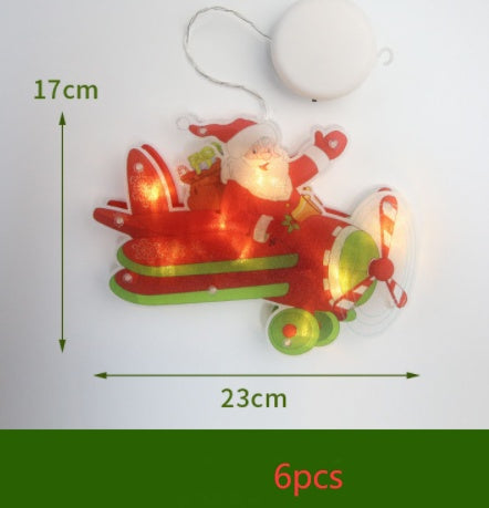 LED Suction Cup Window Hanging Lights - Christmas Decoration