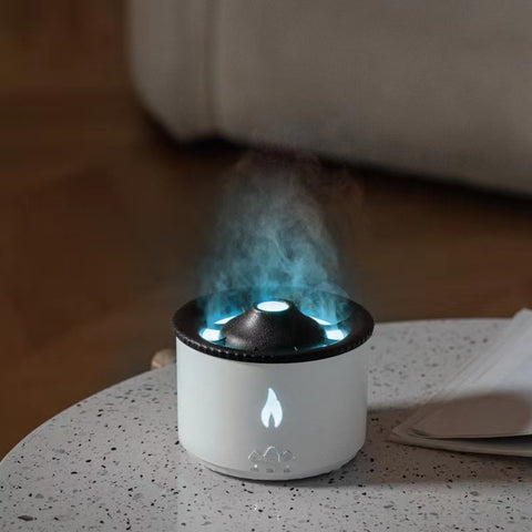 Ultrasonic Essential Oil Humidifier - Volcano Aromatherapy & Jellyfish Flame Diffuser