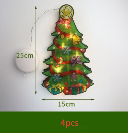 LED Suction Cup Window Hanging Lights - Christmas Decoration