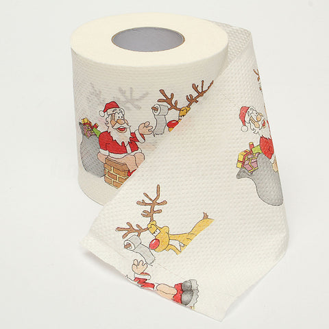 Christmas-Themed Toilet Paper - Festive Bathroom Decor