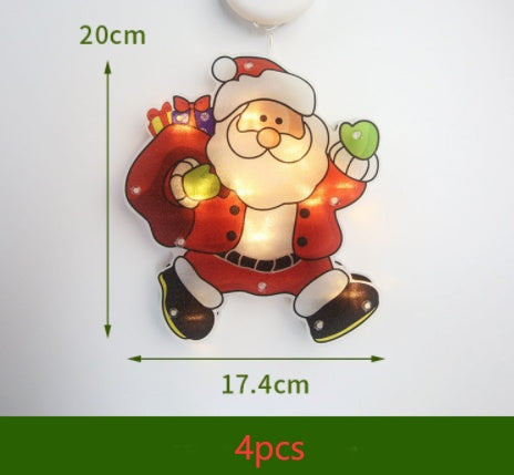 LED Suction Cup Window Hanging Lights - Christmas Decoration