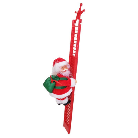 Climbing Santa Claus Doll - Electric Toy with Red Ladder