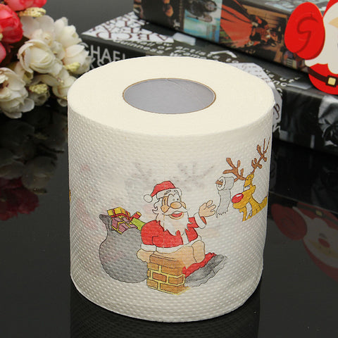 Christmas-Themed Toilet Paper - Festive Bathroom Decor