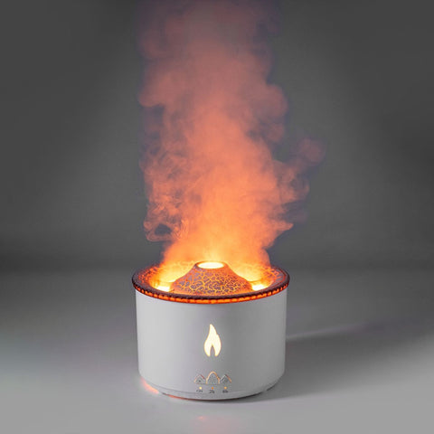 Ultrasonic Essential Oil Humidifier - Volcano Aromatherapy & Jellyfish Flame Diffuser