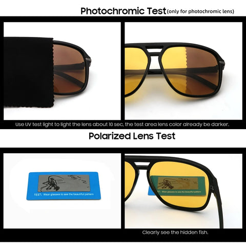 (702) Yellow Photochromic Sunglasses: Stylish, Polarized, and Perfect for Day and Night!