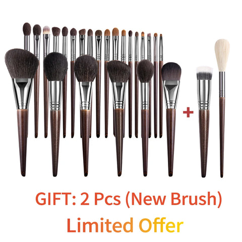 OVW Natural Goat Hair Makeup Brush Set – Professional Blending & Smudging Kit