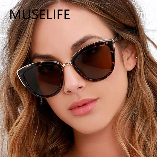 (104) Cat Eye Sunglasses - Retro Vintage Gradient Glasses for Women - LMUSELIFE
