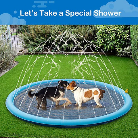 (1002) Summer Dog Splash Sprinkler Pad - Interactive Water Mat