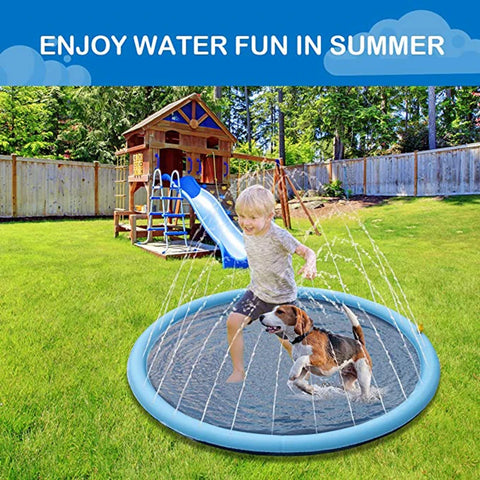 (1002) Summer Dog Splash Sprinkler Pad - Interactive Water Mat