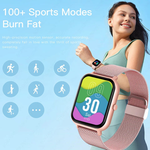 (3001) Smart Watch for Women - Custom Dial, Waterproof, Bluetooth, Full Touch for Android & iOS