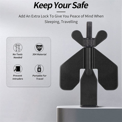 Portable Door Lock - Travel Anti-Theft & Self-Defense Door Stopper - FREE SHIPPING