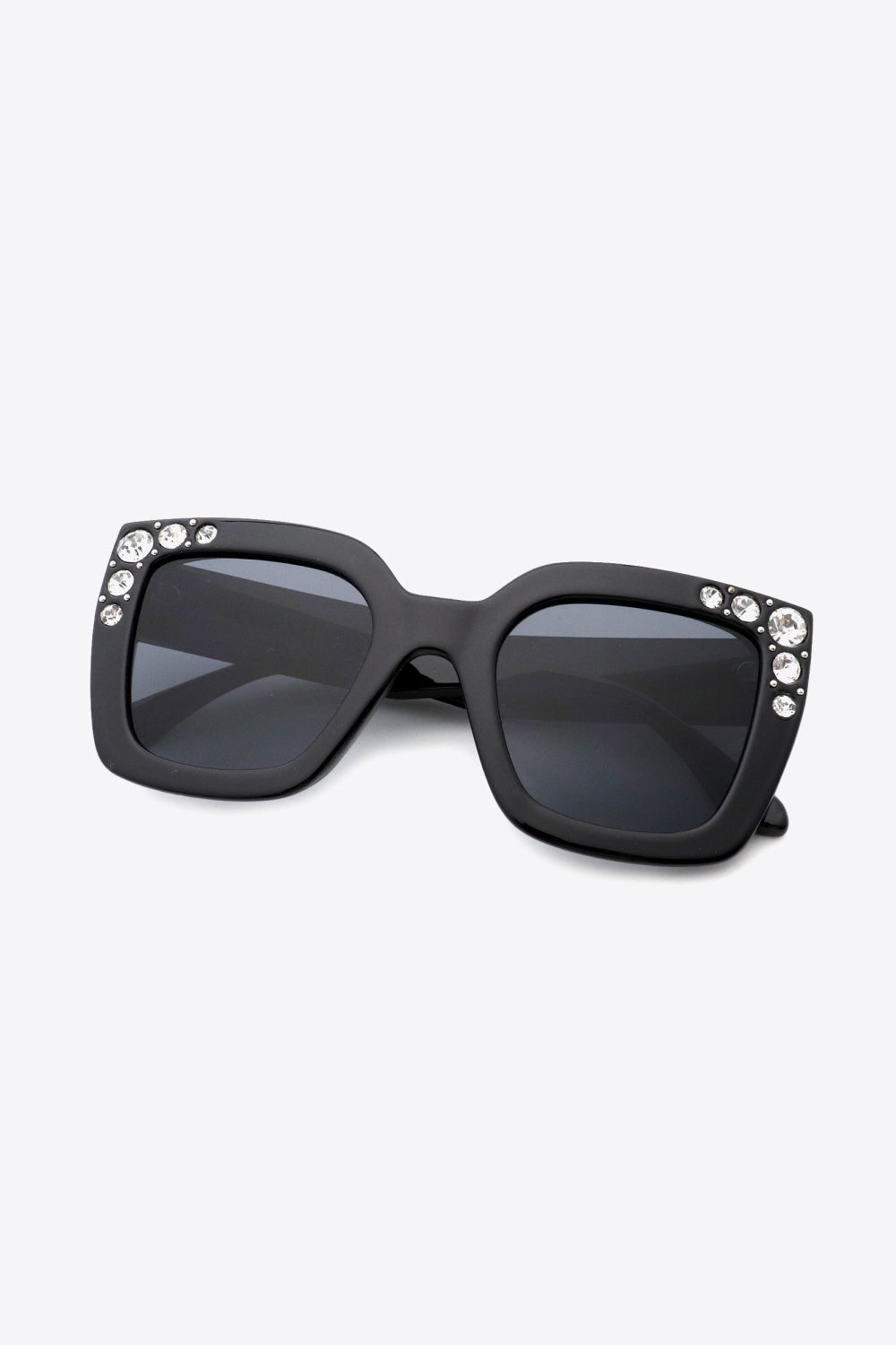 Inlaid Rhinestone Polycarbonate Sunglasses