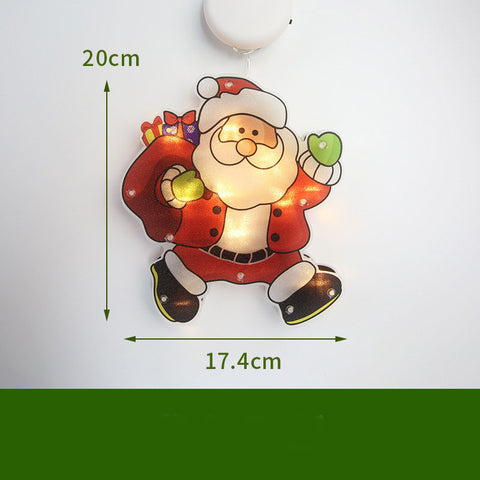 LED Suction Cup Window Hanging Lights - Christmas Decoration