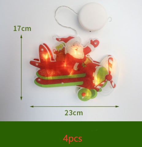 LED Suction Cup Window Hanging Lights - Christmas Decoration