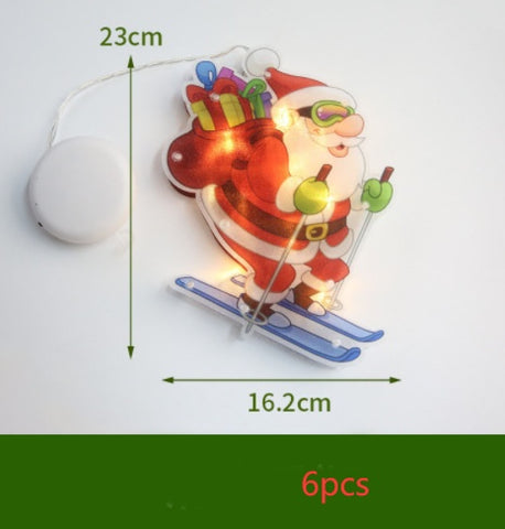 LED Suction Cup Window Hanging Lights - Christmas Decoration