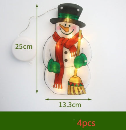 LED Suction Cup Window Hanging Lights - Christmas Decoration