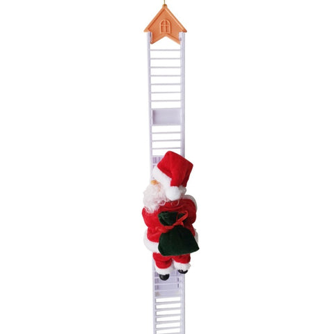 Climbing Santa Claus Doll - Electric Toy with Red Ladder